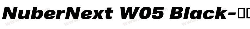 NuberNext W05 Black字体转换